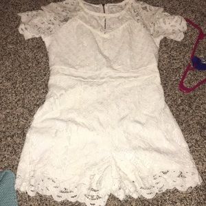 White lace romper!!